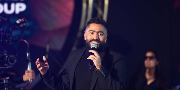 تامر حسنى يتألق فى حفل اطلاق مشروع ” City Oval ” لشركة ماستر جروب بأروع أغانيه