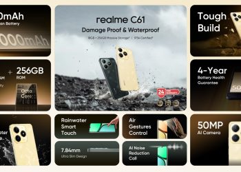 احتفل بـ 6 سنوات من القوة مع هاتف realme C61 ذو المتانة المطلقة بضمان لمدة 24 شهرًا