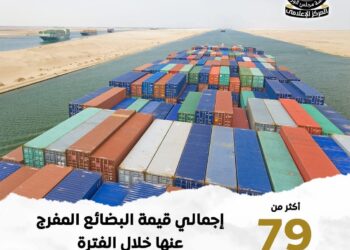 إنفوجراف .. أكثر من 79 مليار دولار إجمالي قيمة البضائع المفرج عنها خلال الفترة من يناير 2024 حتى 8يناير 2025