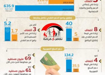 إنفوجراف .. الدولة تكثف جهودها لتقديم كافة أوجه الدعم للفئات الأولى بالرعاية والأكثر احتياجاً خلال 10سنوات