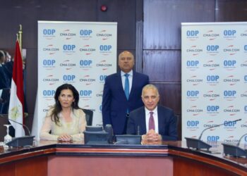 وزير الصناعة يشهد توقيع شراكة استراتيجية بين شركة CMA CGM الفرنسيه وميناء أكتوبر الجاف ODP
