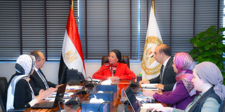 وزيرة البيئة تبحث مع رئيس شركة المقاولون العرب التعاون فى مجال إعادة تدوير مخلفات الهدم والبناء والأخشاب ومخلفات الصرف الصناعى