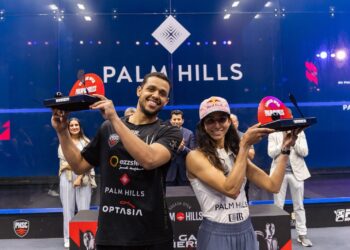 بعد منافسات قوية .. مصطفى عسل ونوران جوهر يفوزان بلقب النسخة الأولى من بطولة بالم هيلز المفتوحة للإسكواش