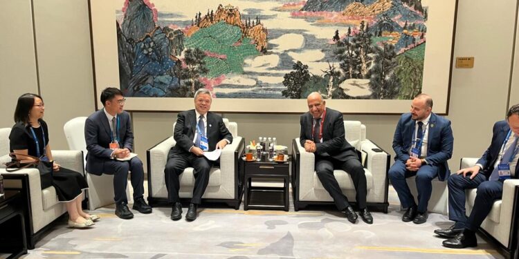 وزير الكهرباء يبحث مع منظمة تطوير وترابط الطاقة العالمية GEIDCO سبل تعزيز التعاون والشراكة 