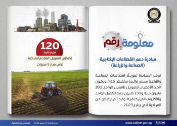 120مليار جنيه إجمالي التمويل مبادرة دعم القطاعات الإنتاجية خلال 5 سنوات