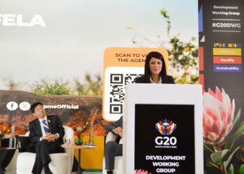 خلال جلسة رئيسية لاجتماعات مجموعة العشرين المشاط: الحكومة تعمل على تحفيز الشراكة بين القطاعين الحكومي والخاص في مشروعات البنية التحتية