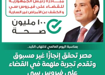 إنفوجراف .. مصر تحتفل بإنجاز تاريخي في القضاء علي فيروس سي