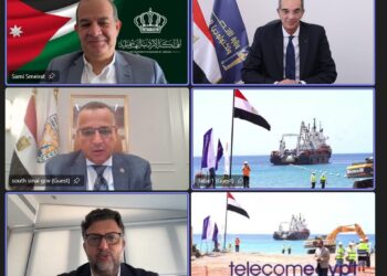 عبر تقنية الفيديوكونفرنس.. وزير الاتصالات ووزير الاقتصاد الرقمي والريادة الأردني يشهدان عملية إنزال الكابل البحري عالي السعة «كورال بريدج» بمدينة طابا 