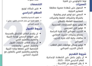  وزارة التربية والتعليم تطلق مدارس تكنولوجيا تطبيقية جديدة في قطاع الكهرباء بالتعاون مع إيطاليا