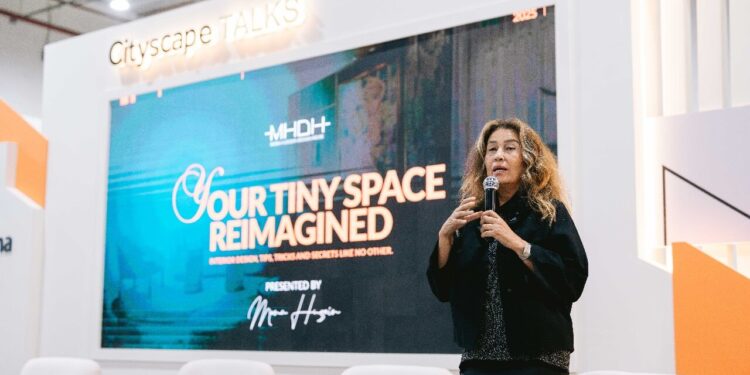 في محاضرة cityscape talks .. منى حسين تُعرض النصائح العملية التي تساعد الأفراد والعائلات على استغلال كل متر مربع بذكاء وكفاءة من خلال التصميمات
