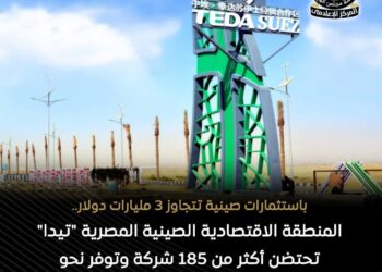 إنفوجراف .. «تيدا» منصة صناعية عالمية تحتضن أكثر من 185 شركة باستثمارات صينية تراكمية تتجاوز 3 مليارات دولار