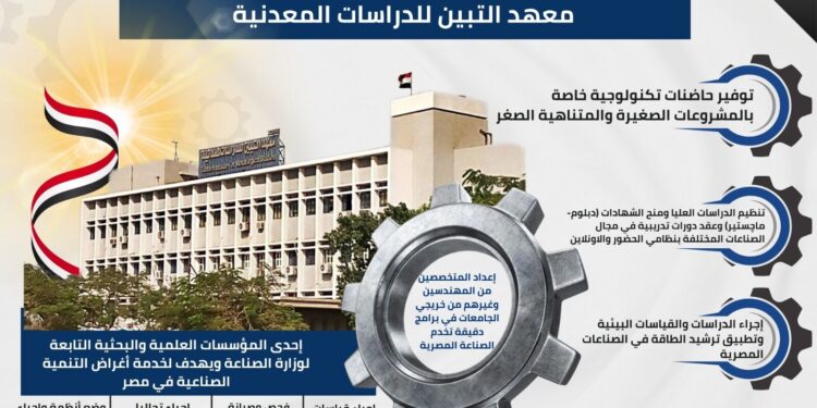 تعرف على خدمات معهد التبين للدراسات المعدنية ودوره في نقل التكنولوجيات الحديثة للصناعة المحلية لتعزيز تنافسية المنتج المصري داخلياً وخارجيـاً