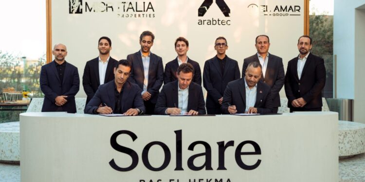 مصر إيطاليا العقارية تتعاون مع «أرابتك Arabtec» و«العمار El Amar» لتعزيز وتيرة الأعمال الإنشائية في «سولاري رأس الحكمة»