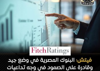 وكالة فيتش: الأوضاع المالية للبنوك المصرية ستكون قادرة على الصمود في وجه تداعيات الاضطرابات الإقليمية الأخيرة